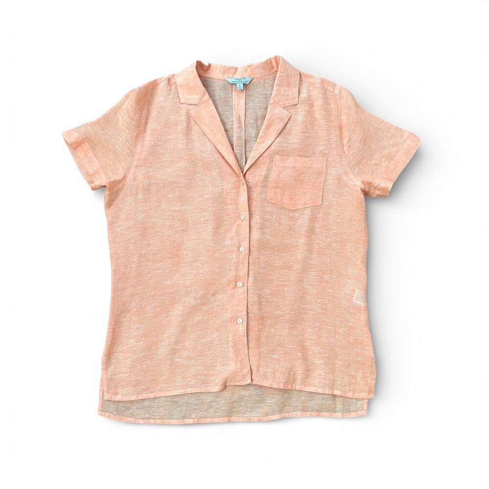 Hester & Orchard Peach Linen Top Small
